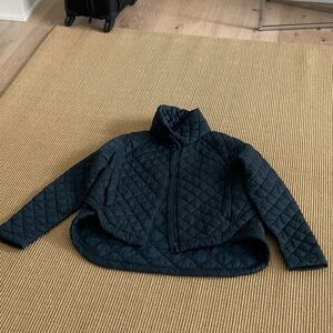 Athleta Whisper Featherless Blue Quilted Puffer Jacket